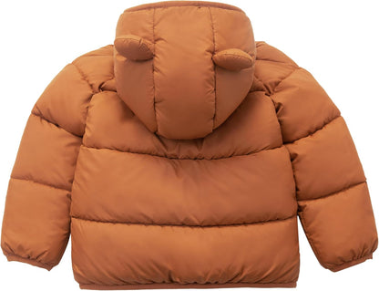 Rokka&Rolla Baby Boys' Water-Resistant Sherpa Fleece Lined Puffer Jacket Winter Coat for Newborn Infants Toddler
