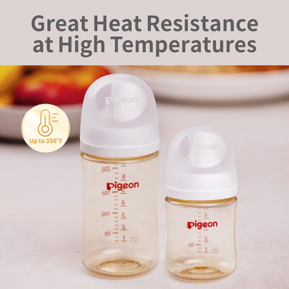 Pigeon PPSU Nursing Baby Bottle Wide Neck, Anti-Colic, Streamlined Body, Natural Feel, Easy to