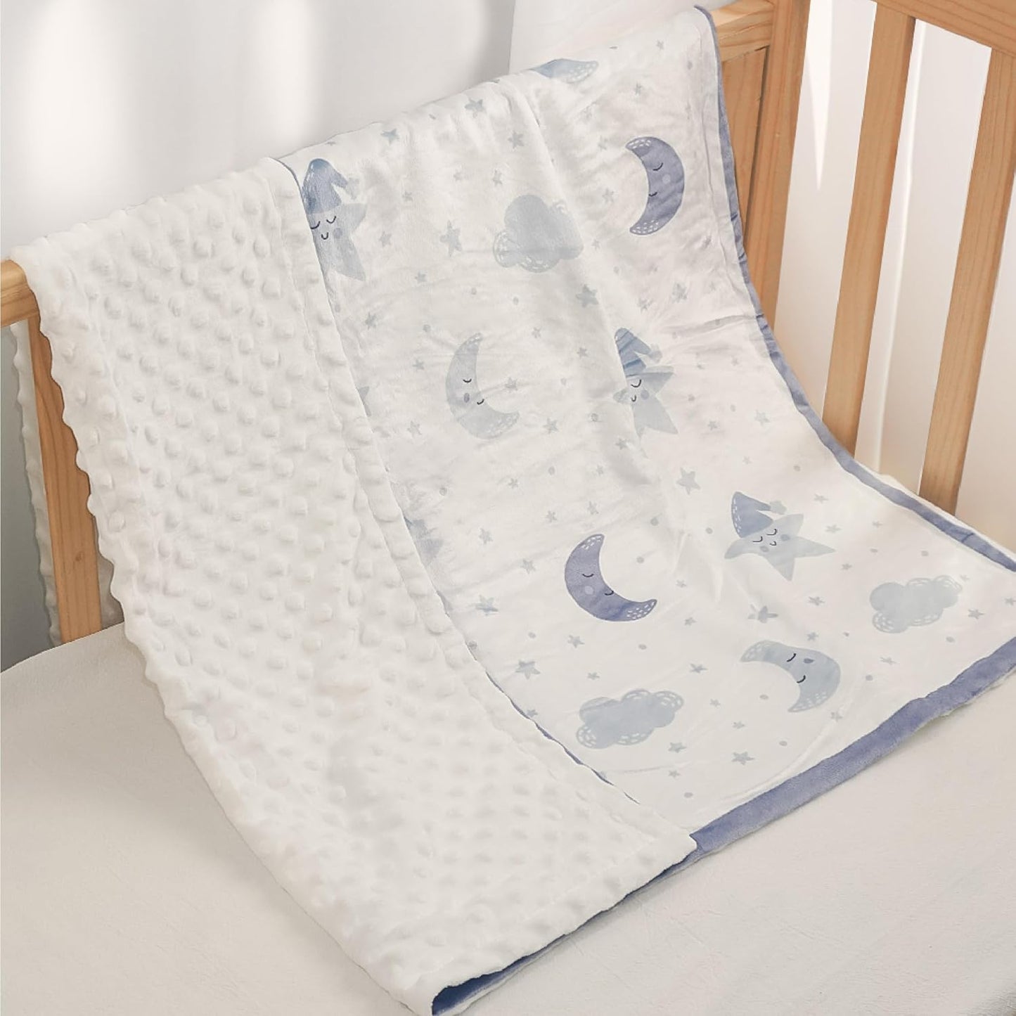 Star Baby Blanket 30 x 40 Inches for Boys Girls, Toddler Newborn Infant, Soft Plush Receiving