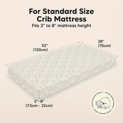 KeaBabies 2-Pack Baby Crib Sheets for Boys, Girls - 52x28 Viscose Derived from Bamboo Toddler Bed