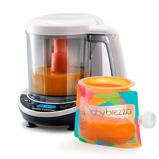 Baby Brezza One Step Baby Food Maker Deluxe – Auto shut Off, Dishwasher Safe Cooker and Blender to