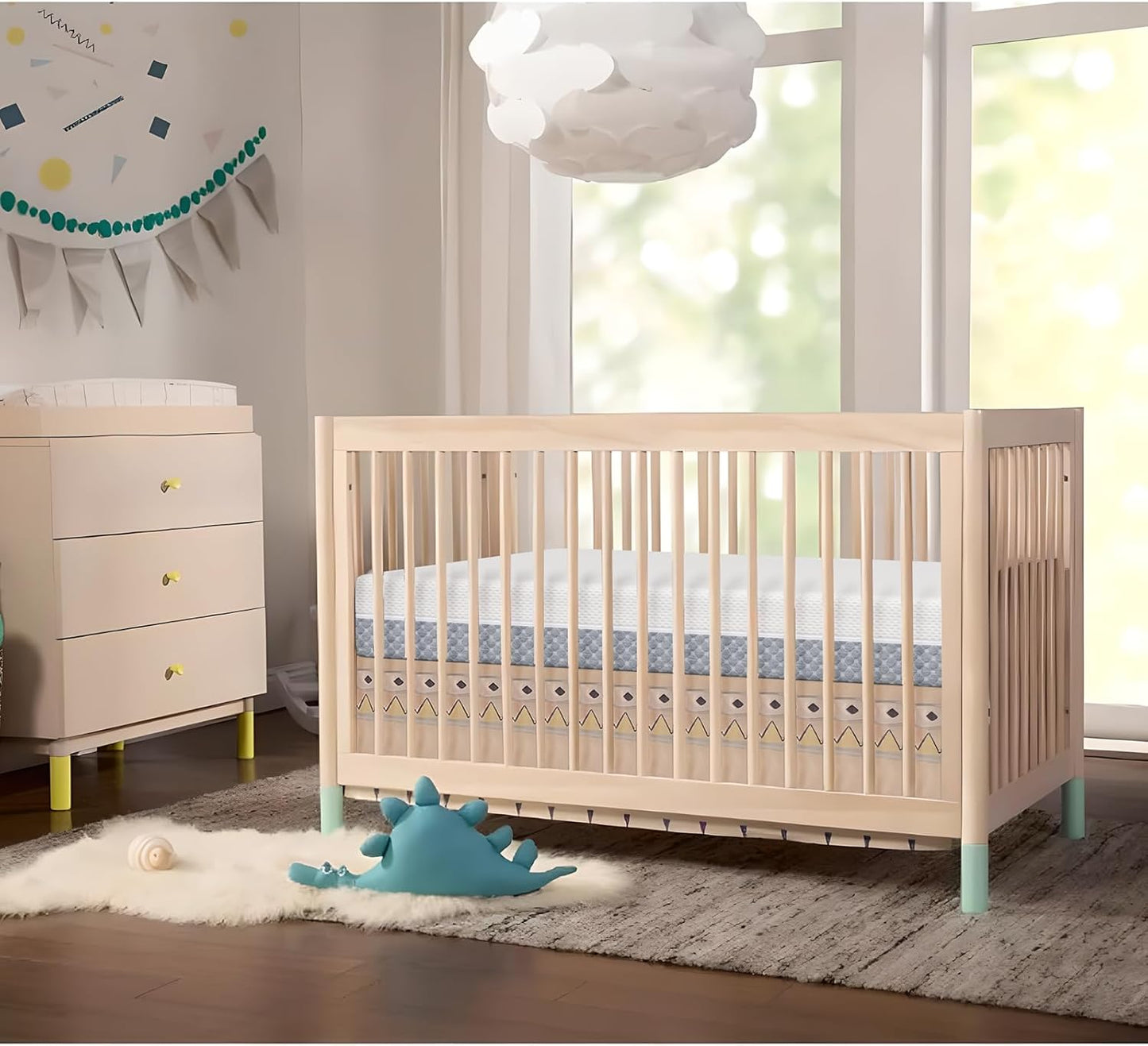 Crib Mattress, Dual Sided Comfort Memory Foam Toddler Bed Mattress, Triple-Layer Breathable Premium