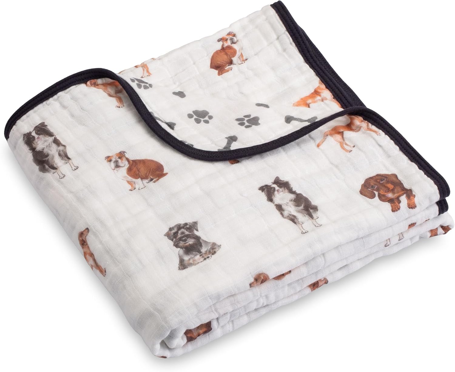 LollyBanks Muslin Baby Blanket 100% Organic Cotton, Muslin Quilt Lightweight, 6 Layers Baby