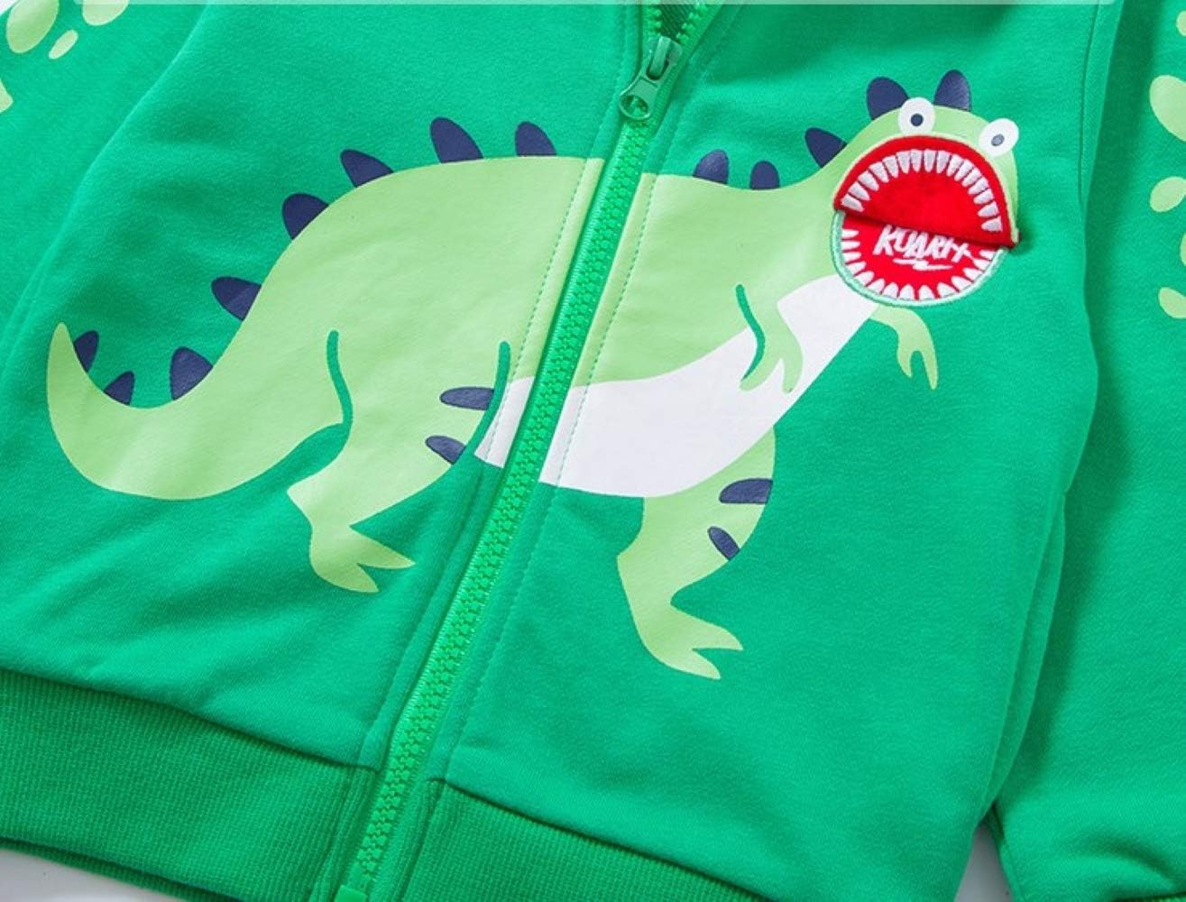 Baby Toddler Boys Dinosaur Hooded Zip Jacket Casual Outerwear Active Sweatshirt