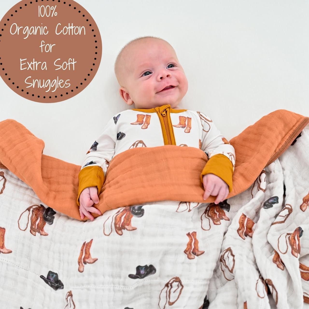 LollyBanks Muslin Baby Blanket 100% Organic Cotton, Muslin Quilt Lightweight, Toddler Blanket for