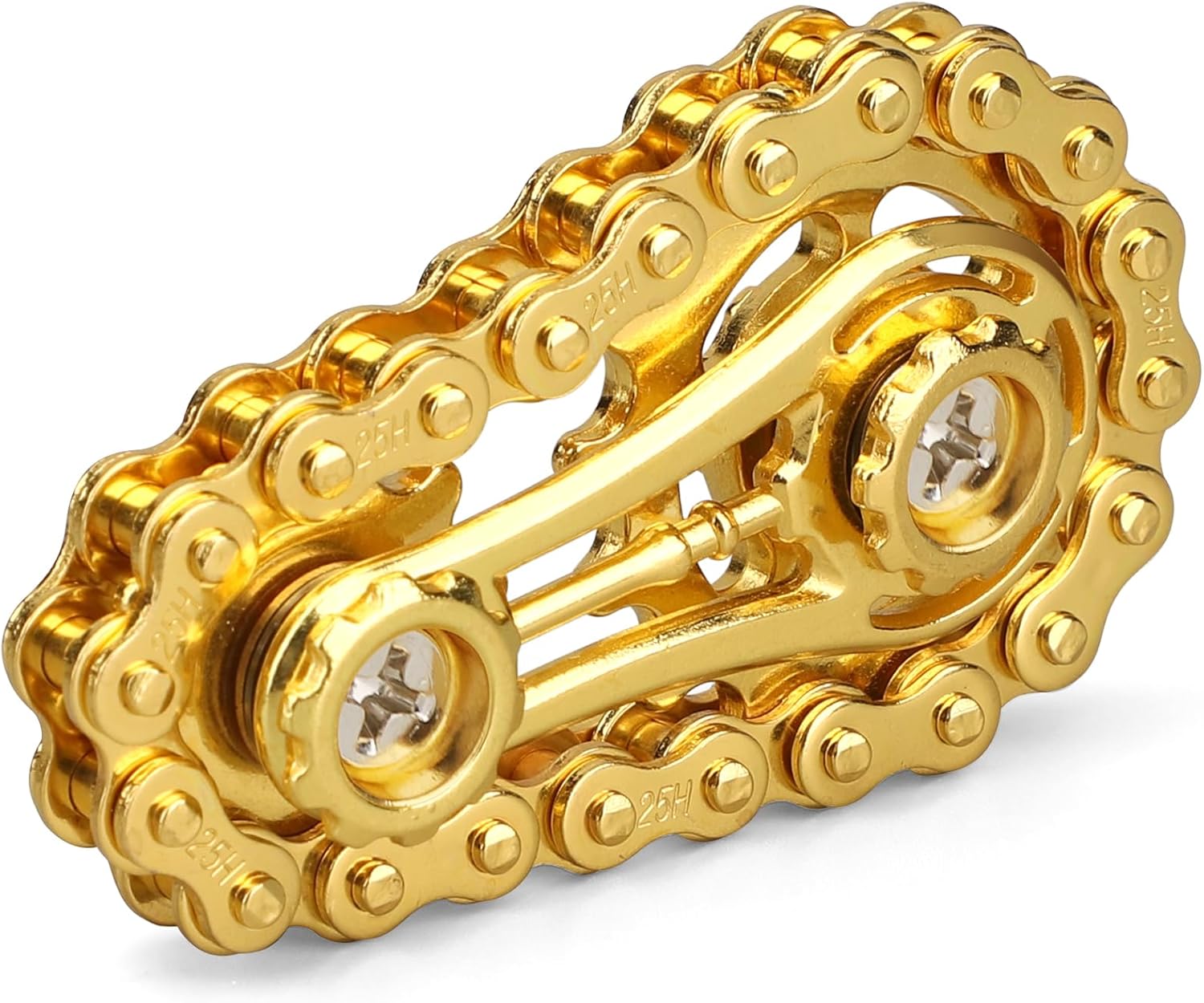 Fidget Chain Gear Toy, Metal Hand Roller Fidget Spinner for Kids Adults, Metal Assemble Sprockets