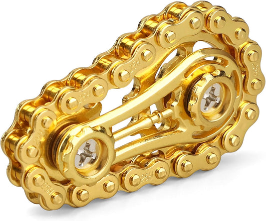 Fidget Chain Gear Toy, Metal Hand Roller Fidget Spinner for Kids Adults, Metal Assemble Sprockets