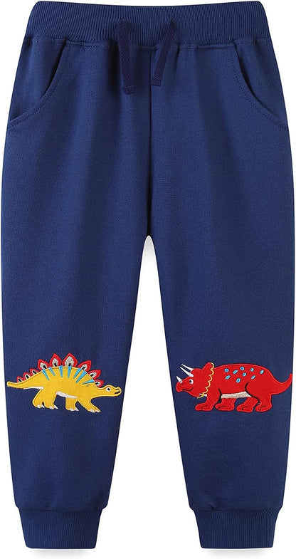 Bumeex Baby and Toddler Boys' 2-Pack Pull on French Terry Pants 1-7Y