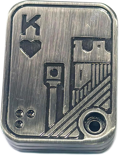 Poker Magnetic Metal Fidget Toys - ADHD Stress Relief Toy Metal Push Card Fidget Slider, Men EDC Toy Fidget Autism Sensory Toy, ADHD Office Desk Toys Gifts Boyfriend Father
