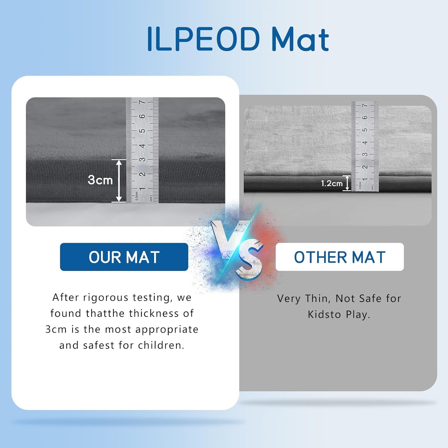 Baby Play Mat for Floor Tummy Time Mat Nursery Rug Muscle Mat Area Rug Playroom Rug Tatami Mat 6'7"x5'11" Memory Foam 1.3" Thick Crawling Mat for Babies,Toddlers, Infants, Kids,Floor Mat(Grey)