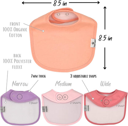 DiaperSquad's Baby Bibs for Drooling and Teething, Bibs for Boys, Baby Girl - Solid Cotton Baby Drool Bibs