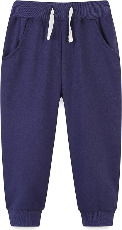 Bumeex Baby and Toddler Boys' 2-Pack Pull on French Terry Pants 1-7Y