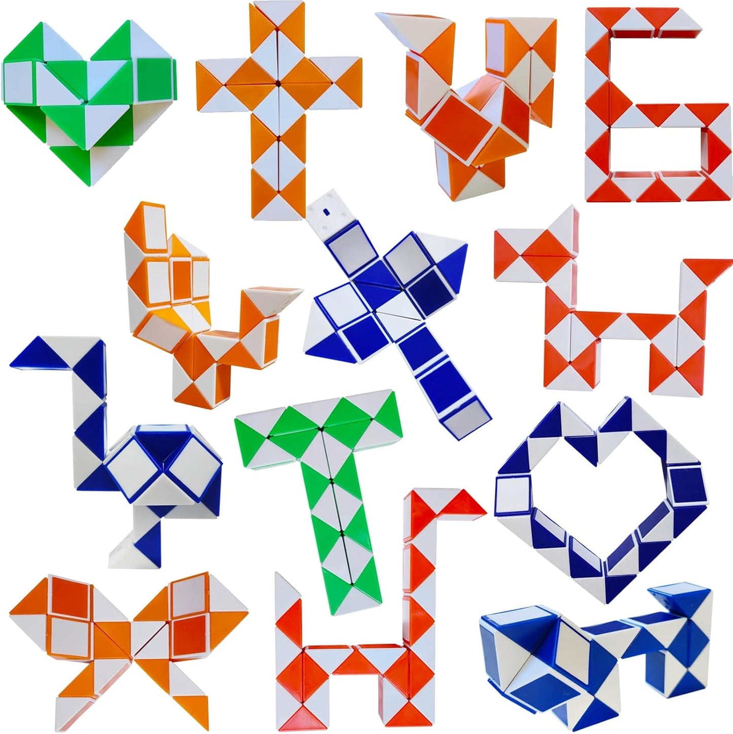 32Pcs Magic Snake Speed Cube for Party Favors Goodie Bag Stuffers Classroom Prizes, Mini Twist Puzzle for Birthday Bags for Kids Christmas Valentine Easter Gifts