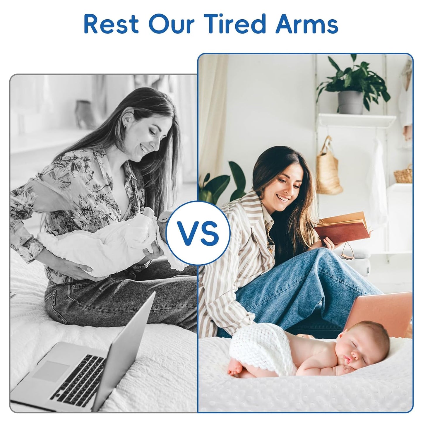 Baby Lounger for Newborn Flat Cover,Baby Nest Cover Tummy Time Mat Breathable & Soft,0° Angle Babies Essentials Gifts Newborn Lounger for Boys & Girls 0-12 Months(White Bean)