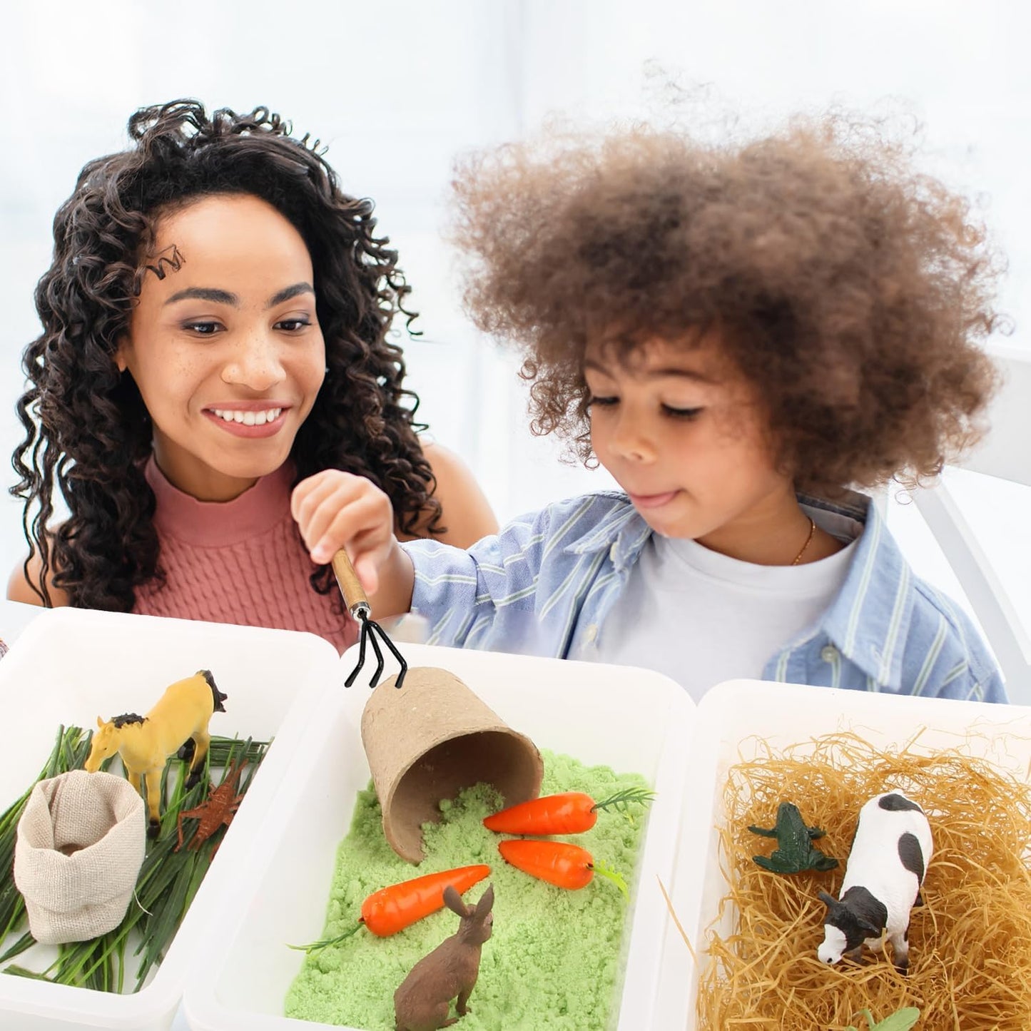 Farm Animal Sensory Bin Filler,Farm Figures Learning Educational Toys for Boys Girls