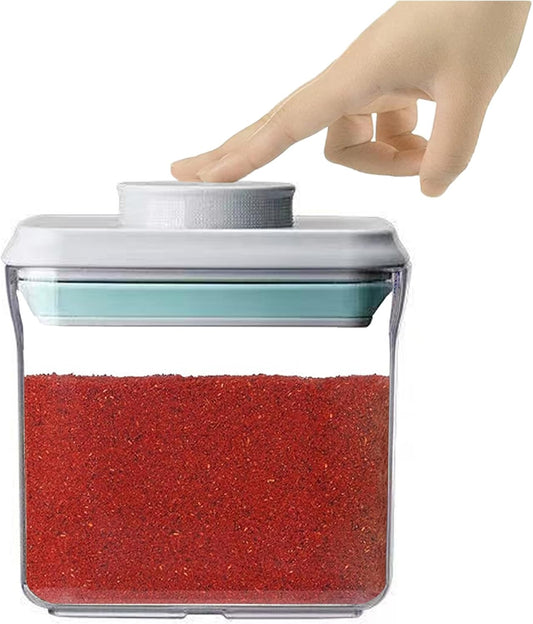 Airtight Food Storage Container - 0.5qt / 500ml Mini Square Pop Containers With Lids, Bpa Free