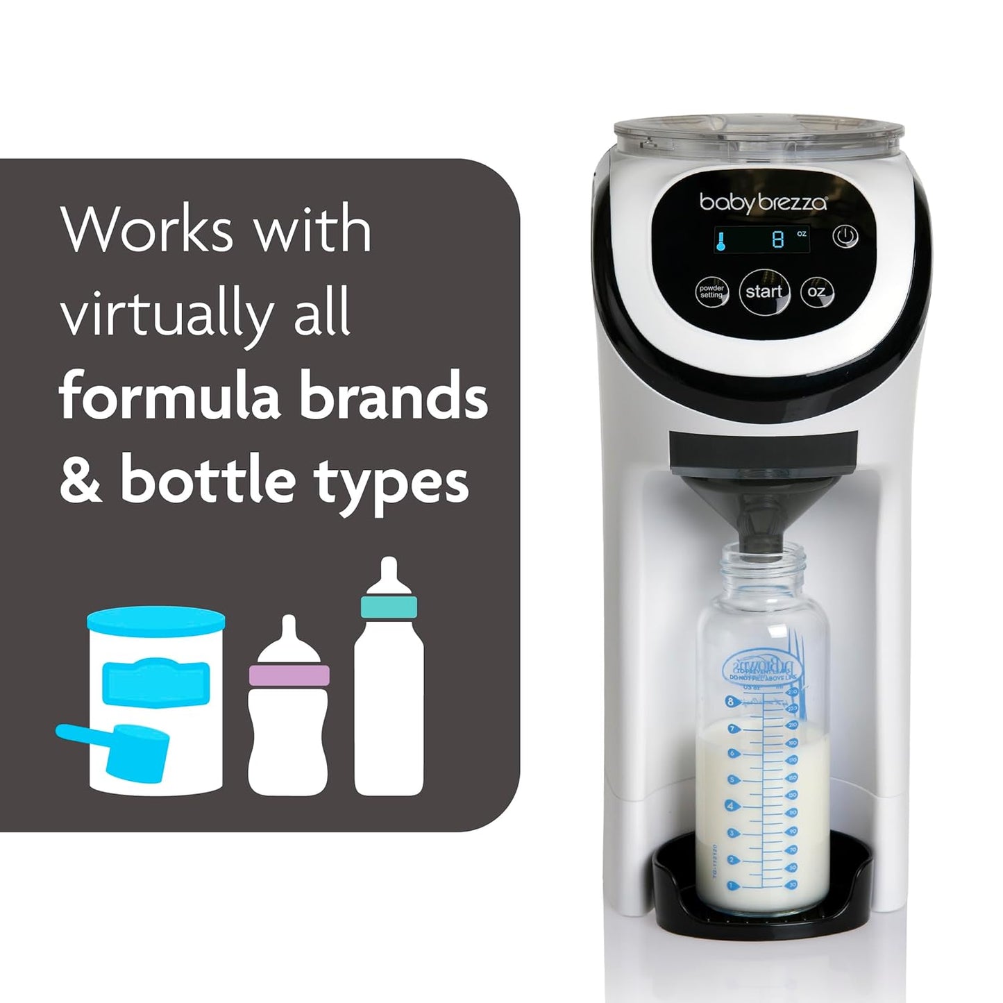 Baby Brezza Formula Pro Mini Baby Formula Mixer Machine Fits Small Spaces and is Portable for