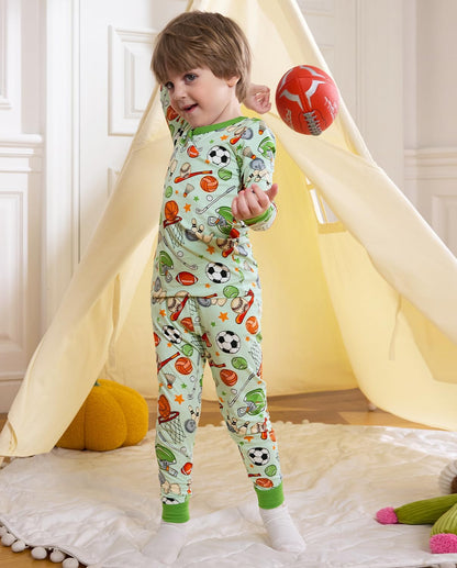 Bamboo Viscose Toddler Pajamas Boys Girls Baby 12M-8Y Pjs Sets Kids 2pcs Snug fit Long-Sleeve Sleepwear