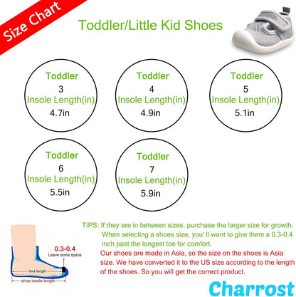 Baby First-Walking Shoes 1-4 Years Kid Shoes Trainers Toddler Infant Boys Girls Soft Sole Non Slip Cotton Canvas Mesh Breathable Lightweight TPR Material Slip-on Sneakers Outdoor