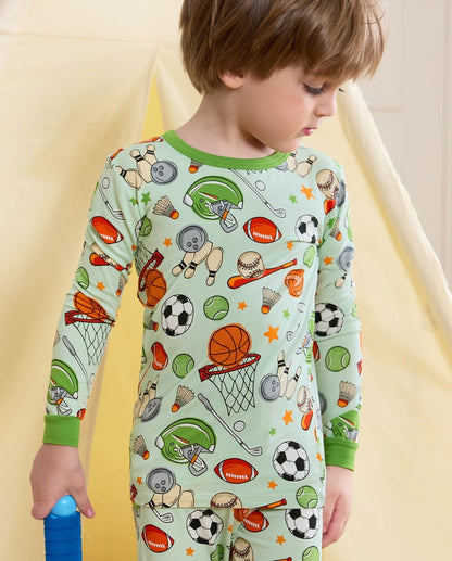 Bamboo Viscose Toddler Pajamas Boys Girls Baby 12M-8Y Pjs Sets Kids 2pcs Snug fit Long-Sleeve Sleepwear