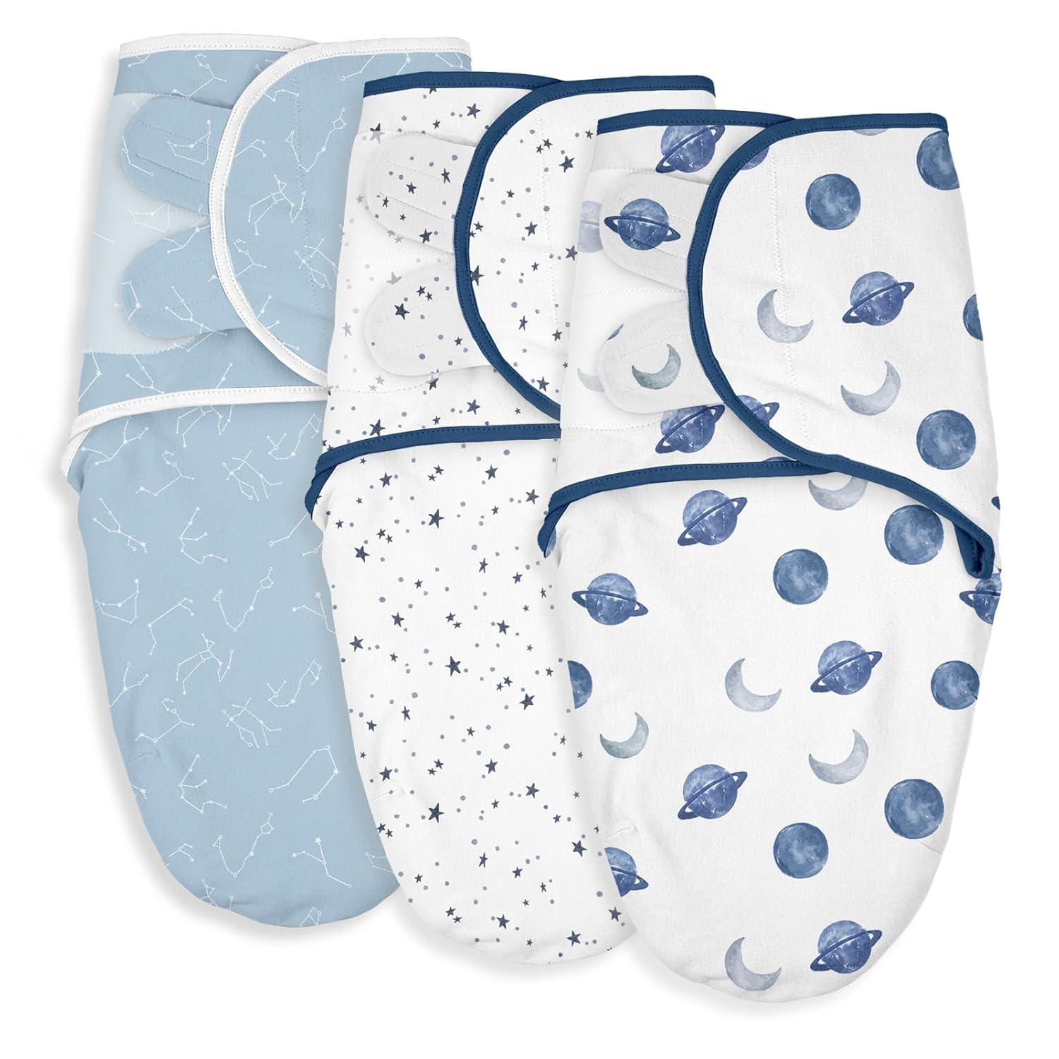 Organic Baby Swaddle Sleep Sacks, 3-Pack Swaddles for Newborns Baby Essentials, Infant 0-3 Months