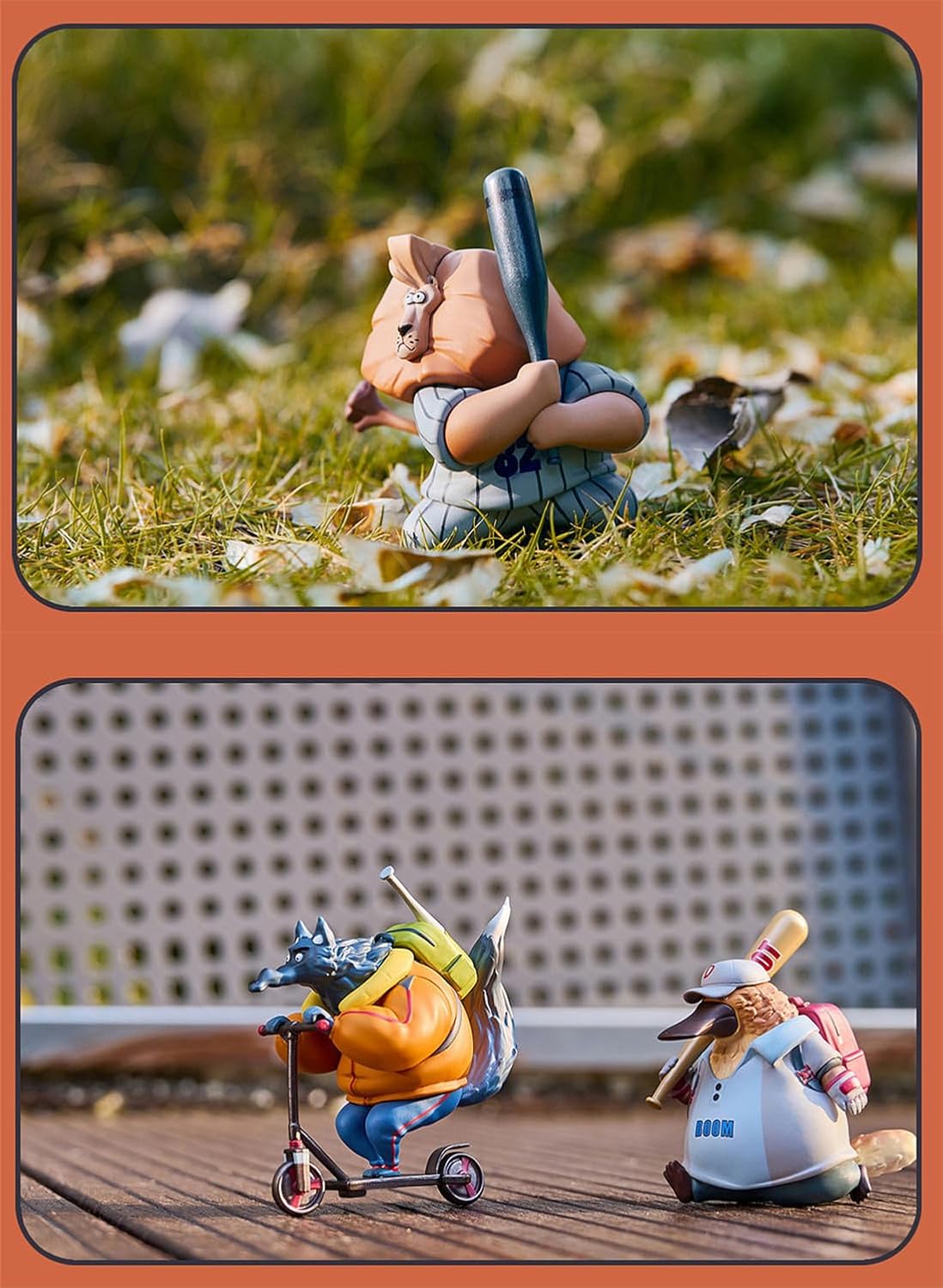 Animal Baseball Team Series Figures 8PCs Random Art Cute Collectibles Birthday Gift