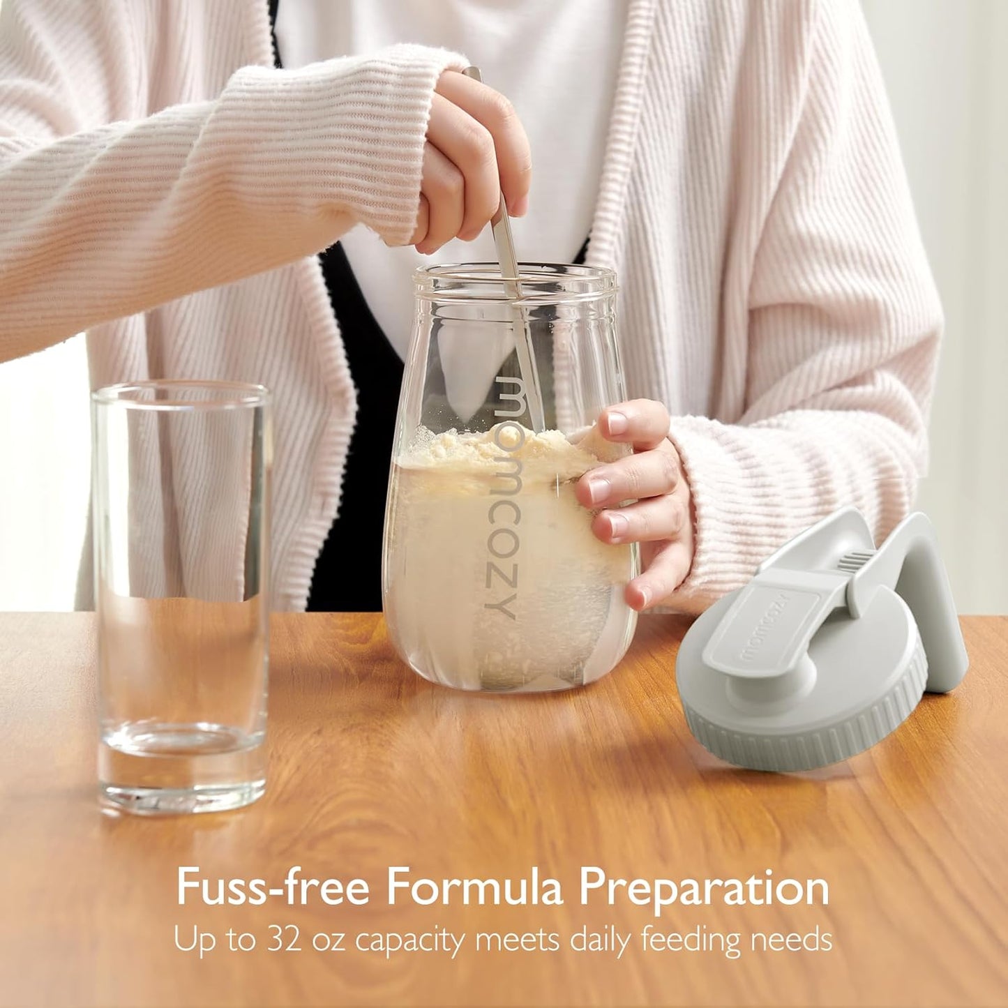 Momcozy Breast Milk Pitcher, Resistant to Heat and Cold Abrupt Temp Swings, No Leak Glass Breast