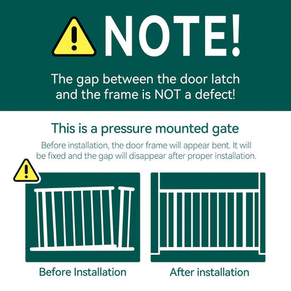 Babelio Metal Baby Gate, 29-48“ Auto Close Easy Install Pet Gate, Extra Wide Walk Thru Child Safety Gate, Pressure Mounted Dog Gate for Doorways & Stairs, with Y Spindle Rods, White