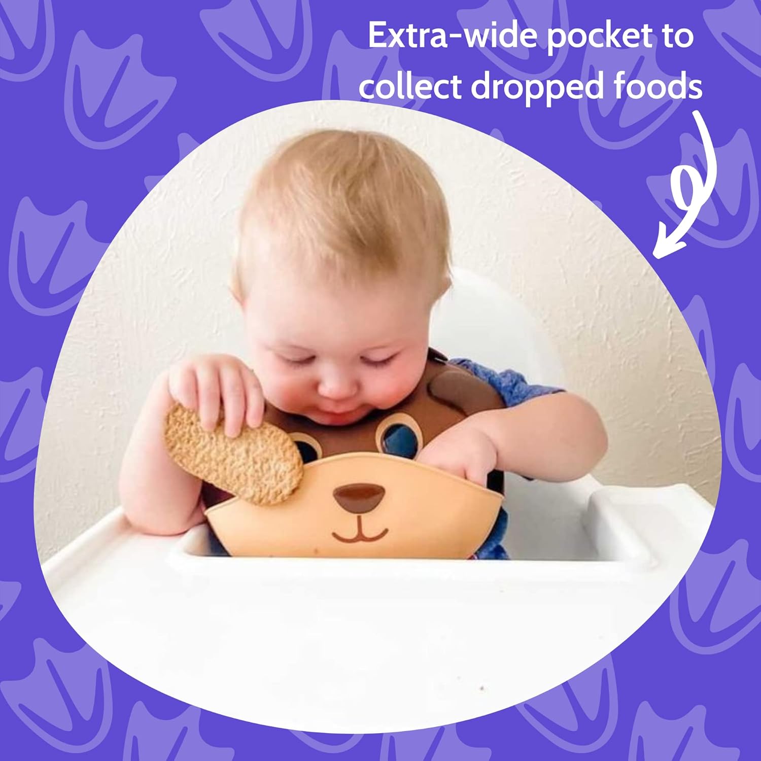Silly Goose Silicone Animal Baby Bibs for Babies and Toddlers, Waterproof, Adjustable, Soft, Extra