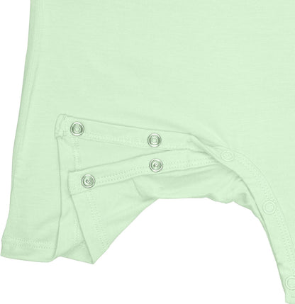 GUISBY Rayon Baby Pajamas, Short Sleeve Footless Rompers, Snap Closure Sleeper for Boy Girls