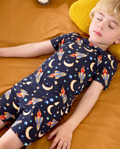 Bamboo Viscose Toddler Animal Pajamas Boys Girls Kids Cool Short Summer 12M-8Y Snug fit Pjs Set 2pcs