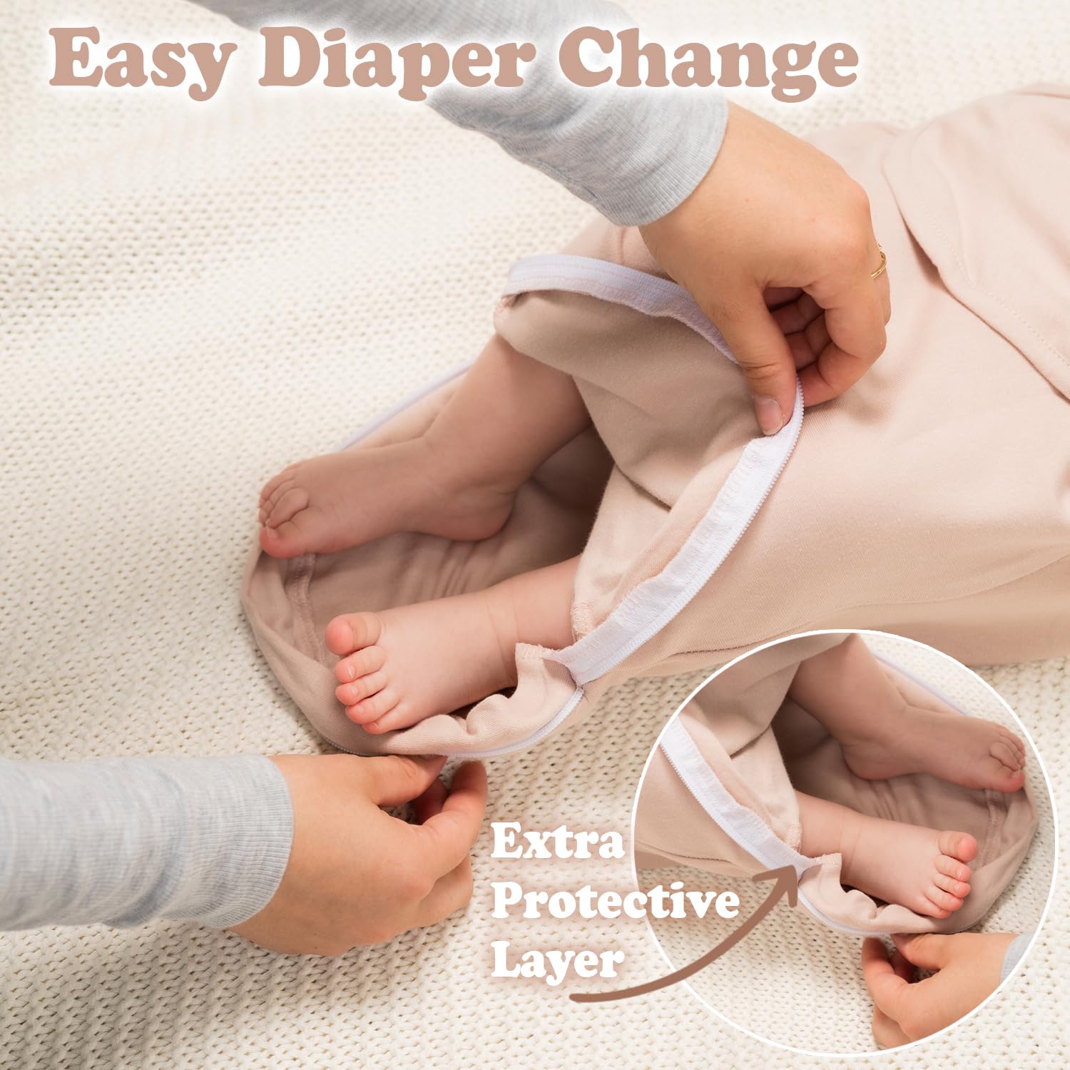 Bublo Baby Organic Swaddles for Newborns – Zipper Swaddles 0-3 Months, 3-Pack – Infant Sleep Sack