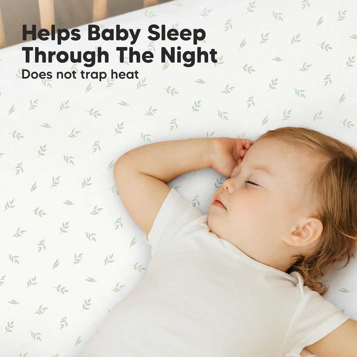 2-Pack Mini Crib Sheets Fitted - 38x26 Pack N Play Sheets for Pack and Play Mattress, Organic