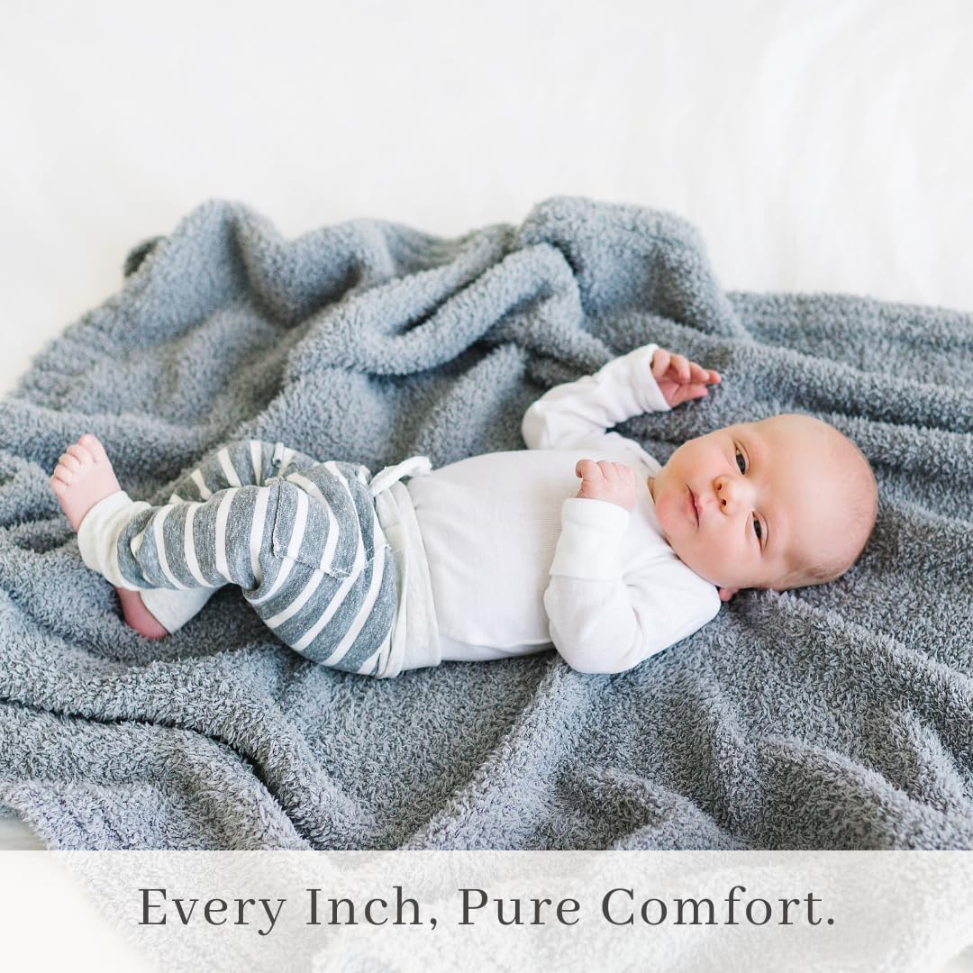 SARANONI Bamboni Luxury Baby Blanket | Plush Blanket for Infant Boys & Girls | Receiving Blanket