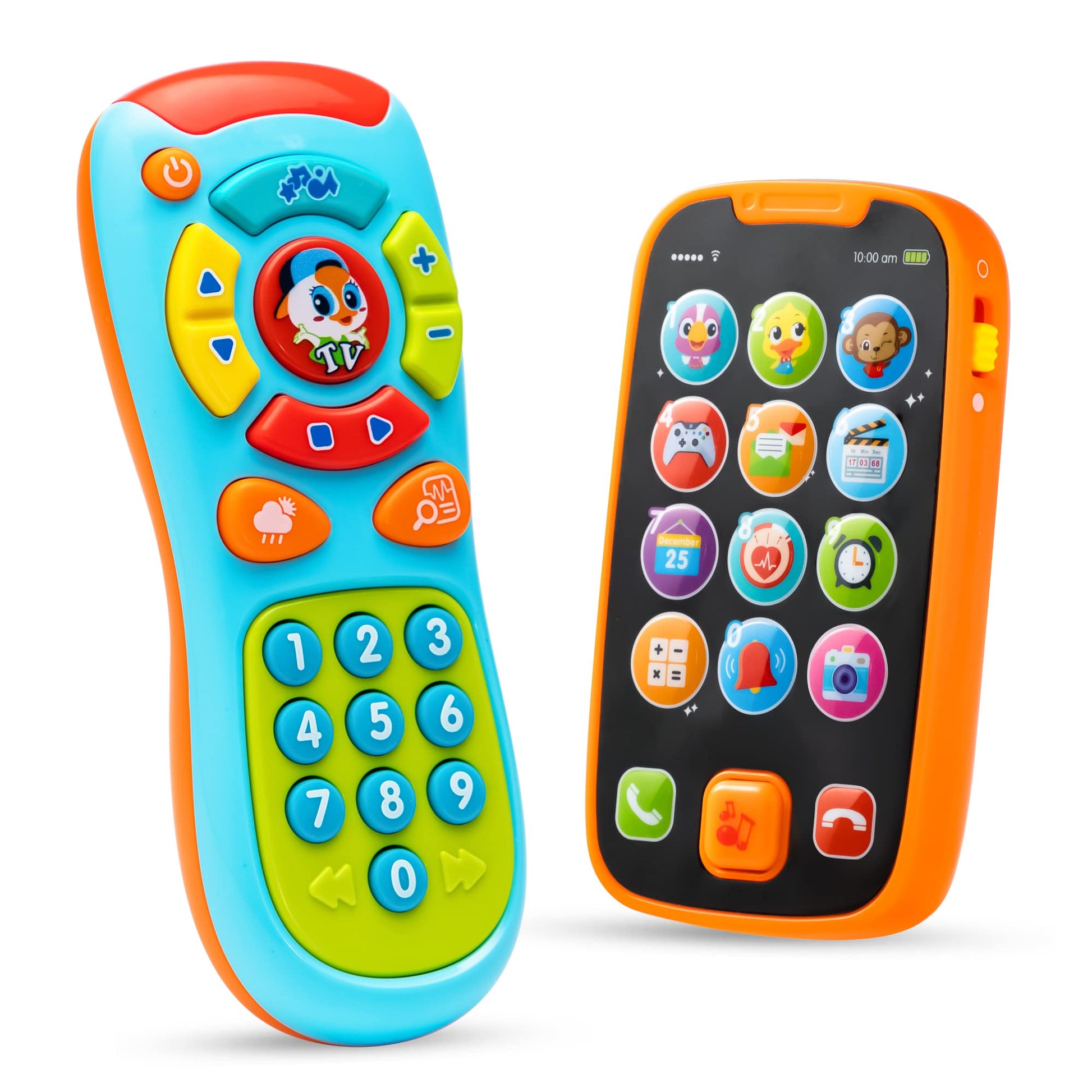 JOYIN Learning Phone and Remote Toy for Kids, Fun Smartphone Toys with Music for Boys or Girls