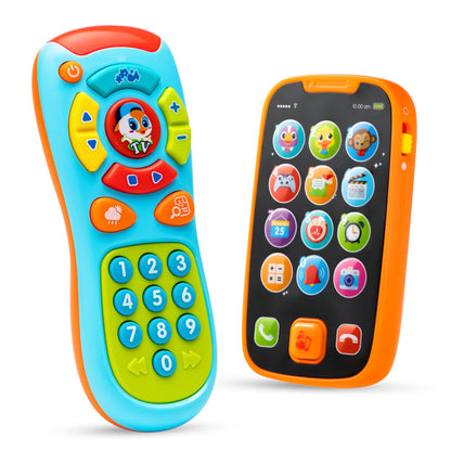 JOYIN Learning Phone and Remote Toy for Kids, Fun Smartphone Toys with Music for Boys or Girls