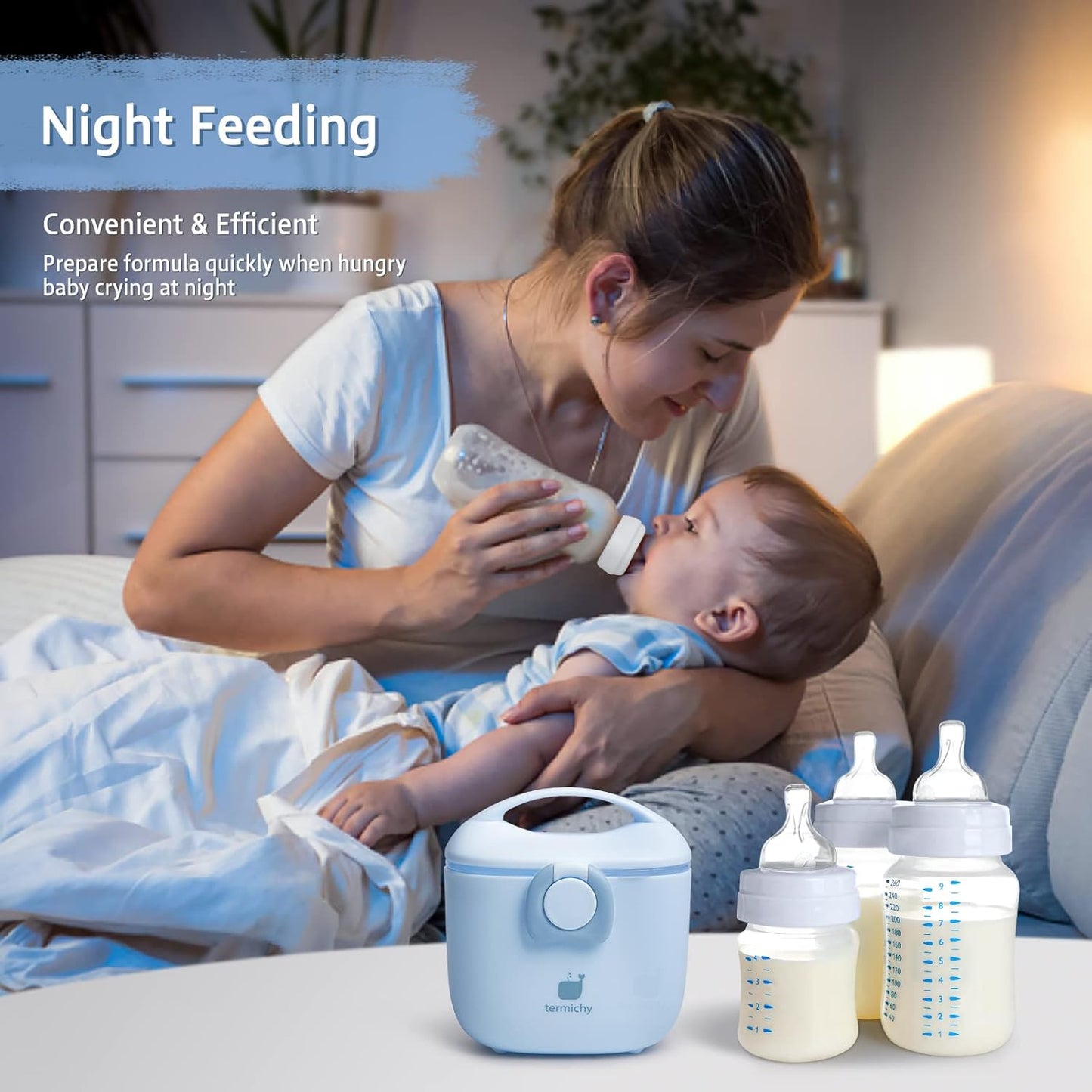 Termichy Baby Formula Dispenser, Portable Milk Powder Dispenser Container with Carry Handle and