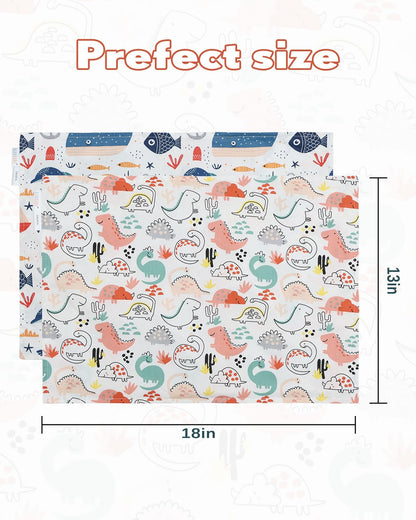 ALVABABY Toddler Pillowcases 2 Pack Organic Cotton Kids Pillow Cover Fit 13"x 18" or 12"x21" Envelope for Girl Boy Sleepy Travel