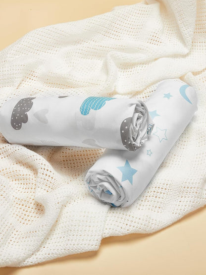 TILLYOU Baby Crib Sheets for Boys Girls, Super Soft Toddler Bed Sheets, 2 Pack Sheets for Standard