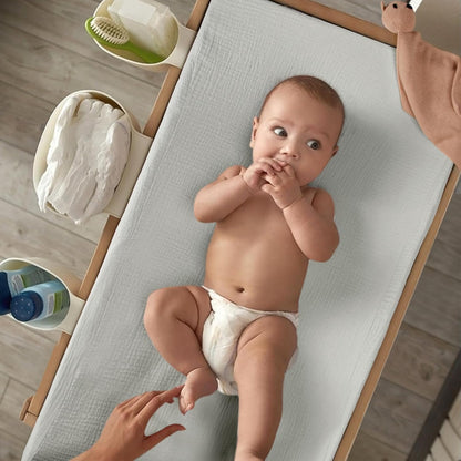 lulumoon Baby Changing Pad Cover: Muslin Diaper Changing Table Pad Cover - Changing Pad Sheets for Girls Boys