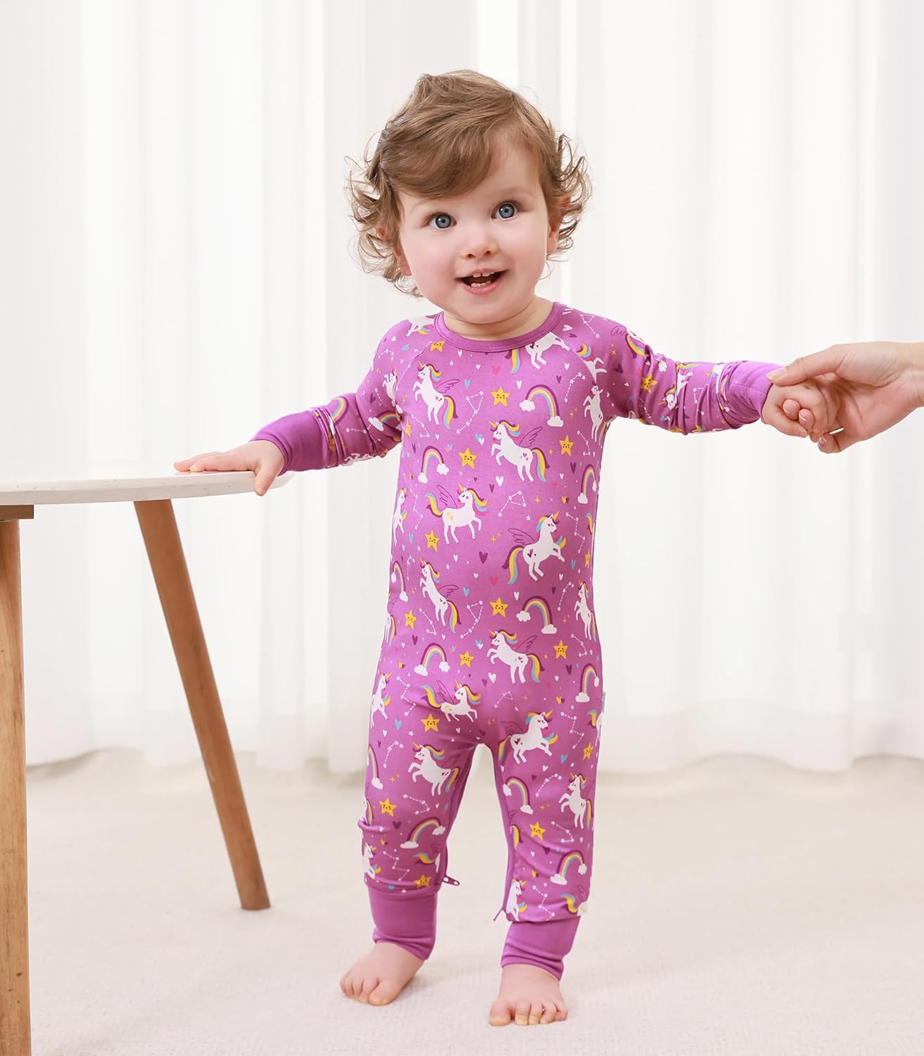 Baby Boys Girls Romper Long Sleeve Jumpsuits Infant Unisex One-Piece Bamboo Viscose Zipper Mitten Rompers