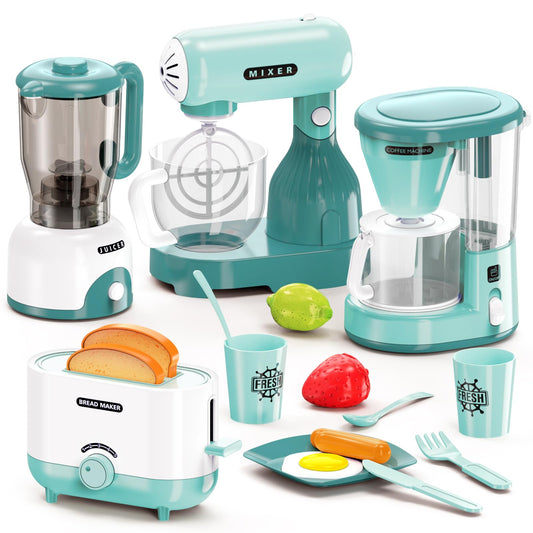 BRIGPICIOUS Play Kitchen Accessories & Appliances, Toys for Girls Ages 3-8