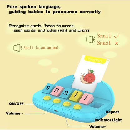 Word Matching Game Toys for Ages 5-7, Spelling Games for 3 Years Old, Speak and Spell Educational Toys for Easter Children's Day Halloween Christmas Birthday Party Gifts (Style D)