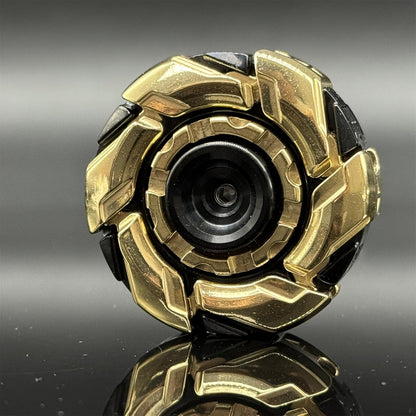 New Metal Deformation Mecha Fidget Spinner EDC Hand Spinner Fidget Toys Adult Anxiety Stress Relief Toys Office Desk Toys Gifts for Boyfriend and Father (Gold Black)