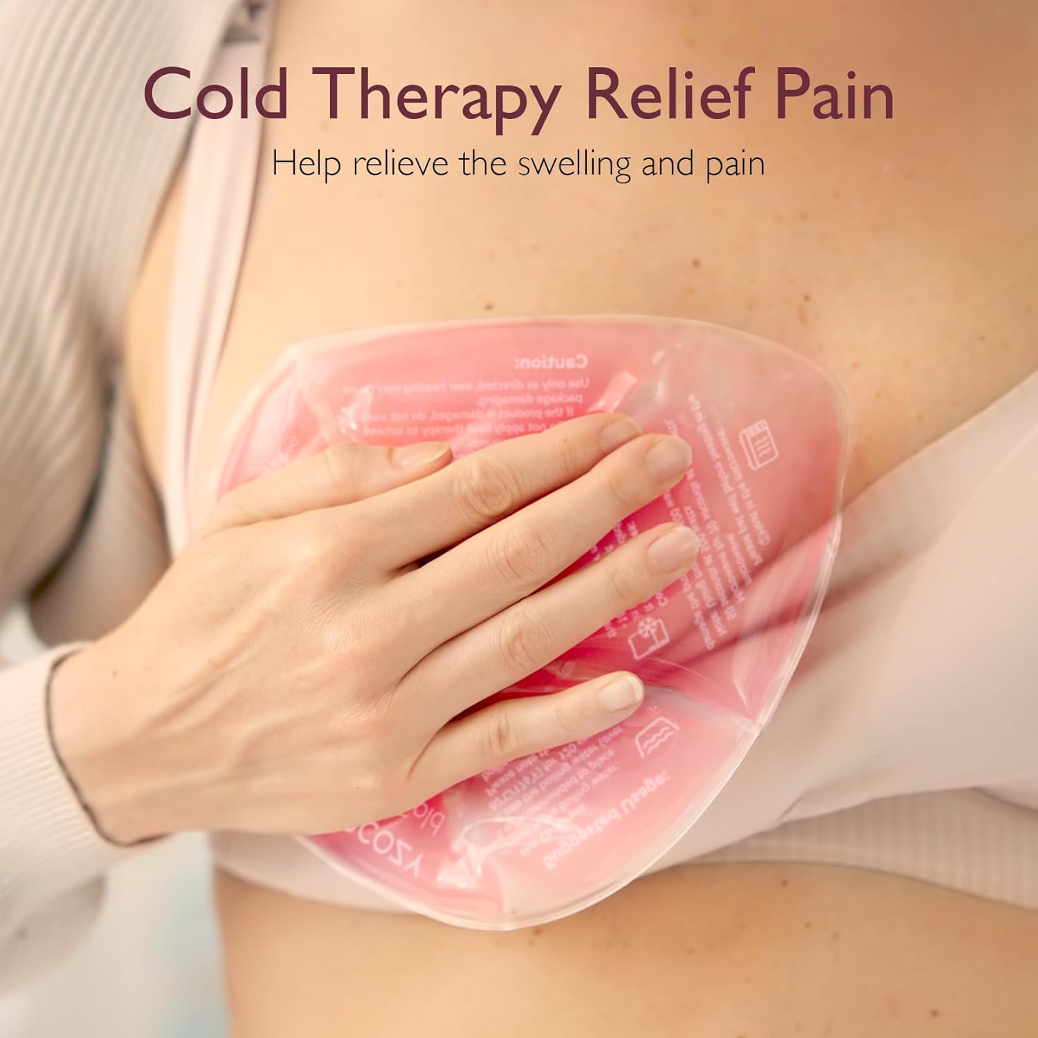 Momcozy Larger Breast Therapy Packs, Hot and Cold Breast Pads with 2 Soft Covers, Breastfeeding