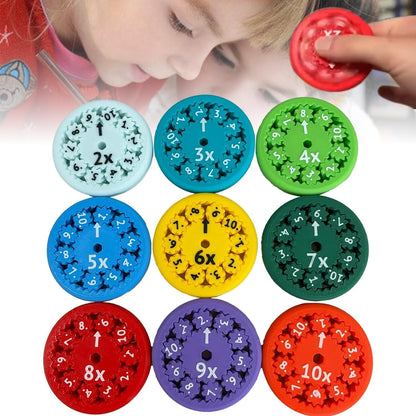 Math Fidget Spinners, Math Fact Fidget Spinners, Math Fidget Toy for Kids, Perfect for Learning Add Subtract Multiplication Division with The Math Spinners (Multiply Or Divide 9pcs)