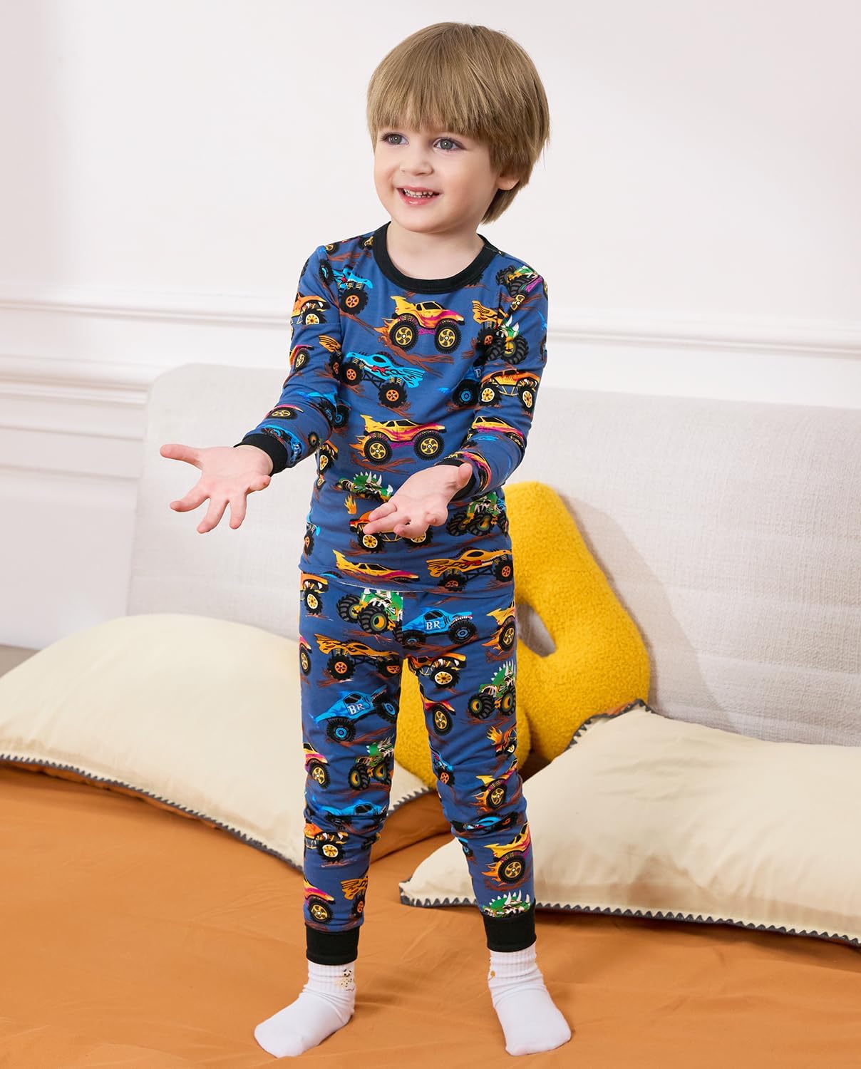 Bamboo Viscose Toddler Pajamas Boys Girls Baby 12M-8Y Pjs Sets Kids 2pcs Snug fit Long-Sleeve Sleepwear