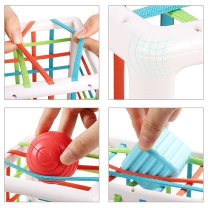 Aprilwolf Montessori Sensory Cube Toy for Toddlers