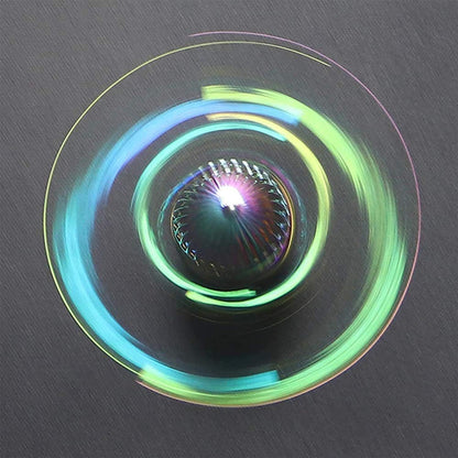 Rainbow Wizarding Fidget Sphere Spinner Metal for Kids Adults, EDC Desk Toy Wings Finger Hand Spinner Spinning Toys Christmas Birthday Gifts for Boys Girls Stress Relief Anti-Anxiety Novelty Prize