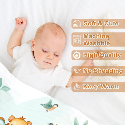 Ship Next Day, Personalized Baby Blanket – Printed in USA, Custom Baby Blanket for Boys & Girls